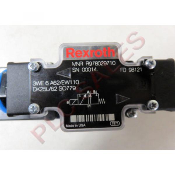 REXROTH R978029710 Hydraulic Directional Control Valve 3WE6A62/EW110  *NEW* #2 image