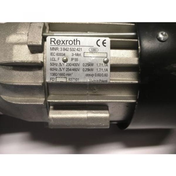 Rexroth Motor MNR: 3842532421 + MNR 3842527687 #3 image