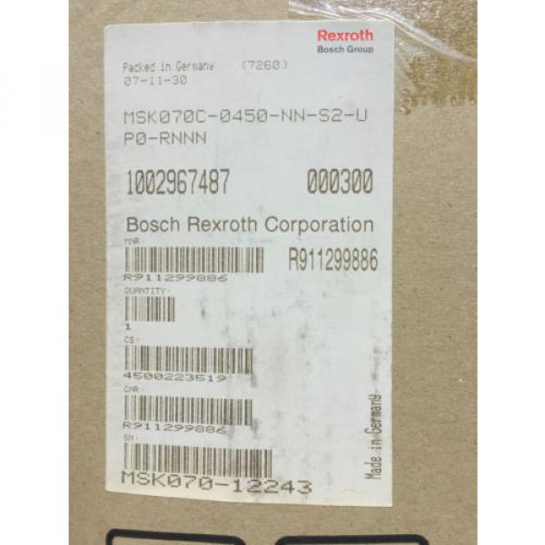 New In Box Rexroth Servo Motor MSK070C-0450-NN-S2-UP0-RNNN  Free Shipping #4 image