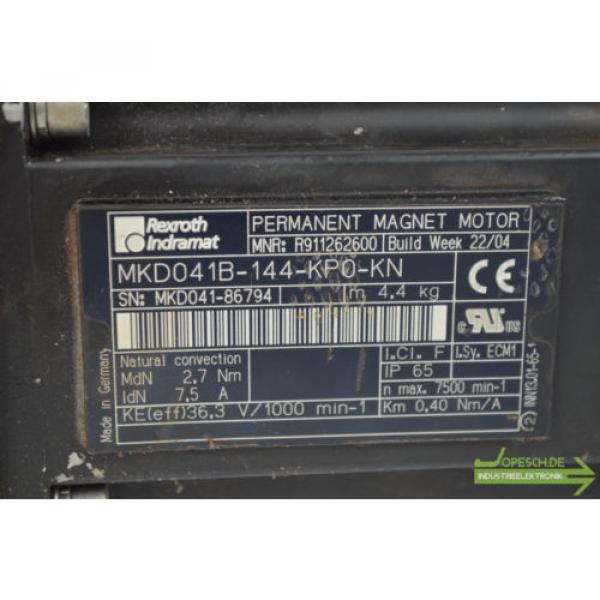 Rexroth Indramat Permanent Magnet Motor MKD041B-144-KP0-KN inkl. LP 090-M02-50 #5 image