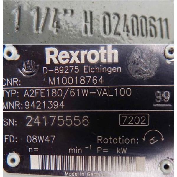 Rexroth Hydraulikmotor A2FE 180/61W-VAL 100 -unused- #3 image