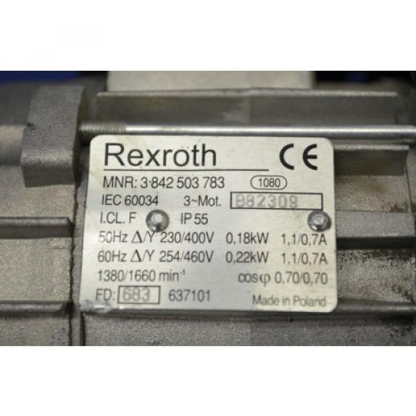 Rexroth Drehstrommotor MNR 3.842.503.783 Motor 0,18kW Getriebemotor Rexroth #2 image