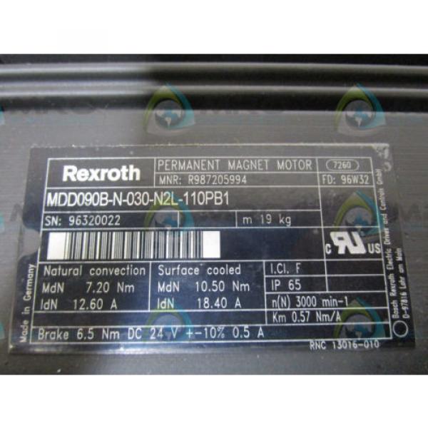 REXROTH MDD090B-N-030-N2L-110PB1 MAGNET MOTOR *NEW NO BOX* #4 image