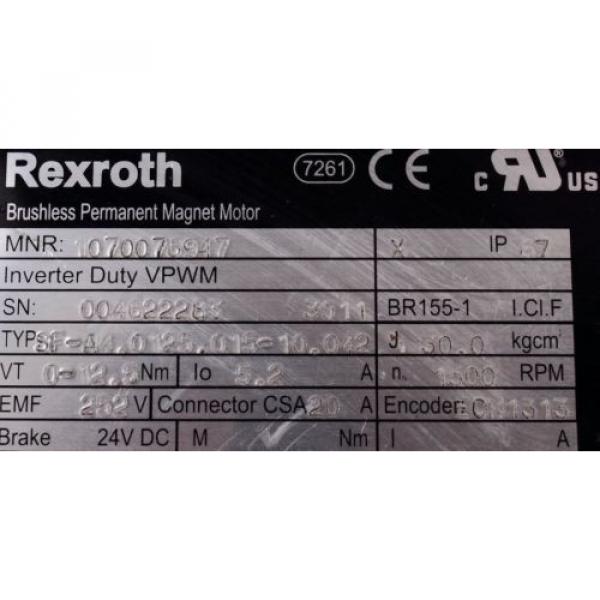 SF-A4.0125.015-10.042 BRUSHLESS PERMANENT MAGNET MOTOR REXROTH ID4402 #4 image