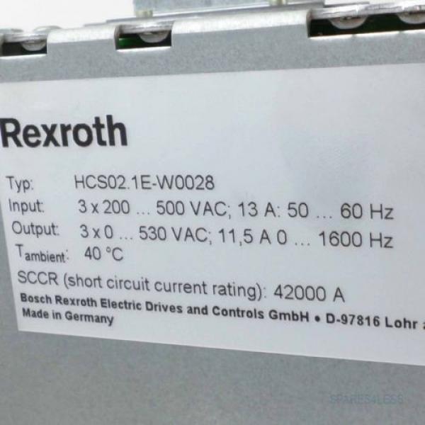 Rexroth IndraDrive C Umrichter HCS02.1E-W0028-A-03-NNNN GEB #2 image
