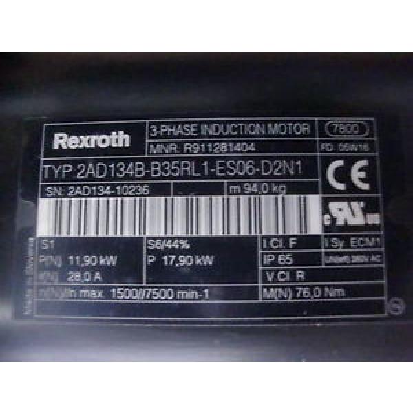 REXROTH 3-PHASE INDUCTION MOTOR   2AD134B-B35RL1-ES06-D2N1 #1 image