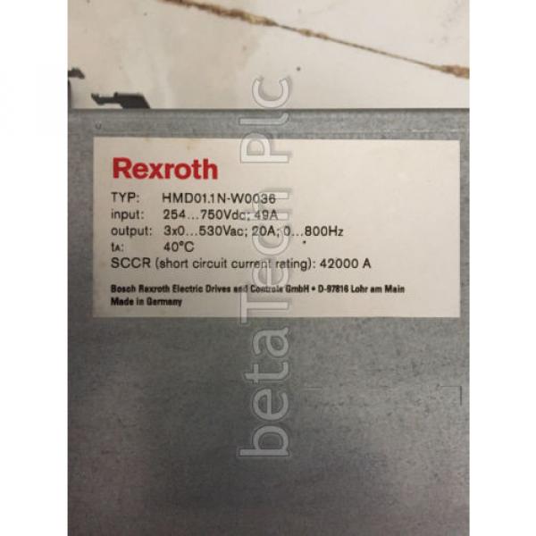 HMD-01.1 N-W0036 Bosch Rexroth Inverter Drive Dual Axis IndraDrive M #2 image