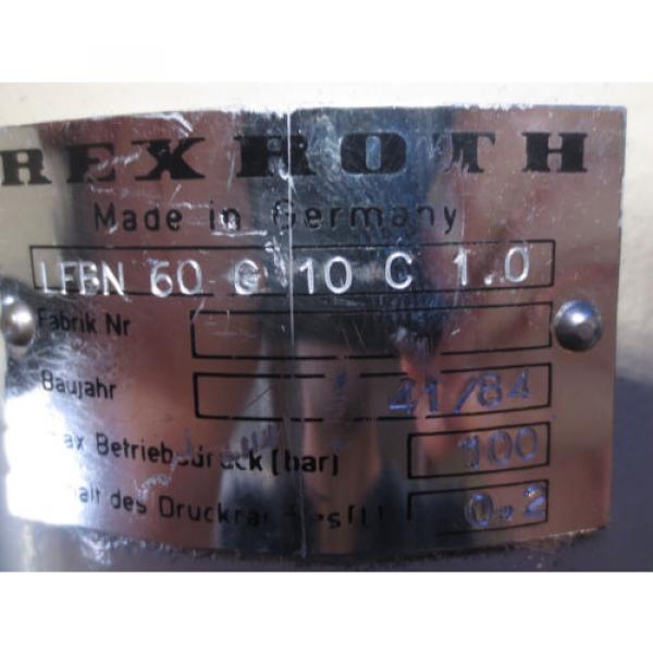 REXROTH MOTOR HYDRAULIC UNIT LFBN 60 G 10 C 1.0 LFBN60G1 C1.0 #3 image