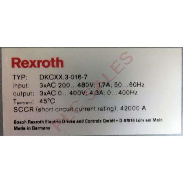BOSCH REXROTH DKCXX.3-016-7  |  Servo Drive Controller with DeviceNet #3 image