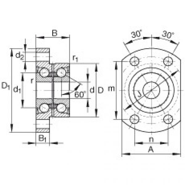 FAG Germany Angular contact ball bearing units - ZKLFA0640-2RS #1 image
