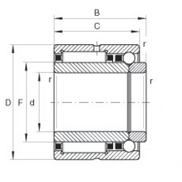 FAG Germany Needle roller/angular contact ball bearings - NKIB59/22-XL #1 image
