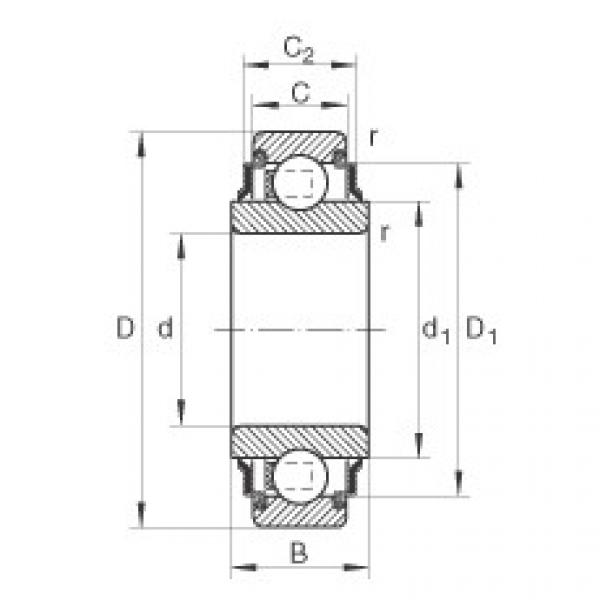FAG Germany Radial insert ball bearings - 204-XL-KRR #1 image