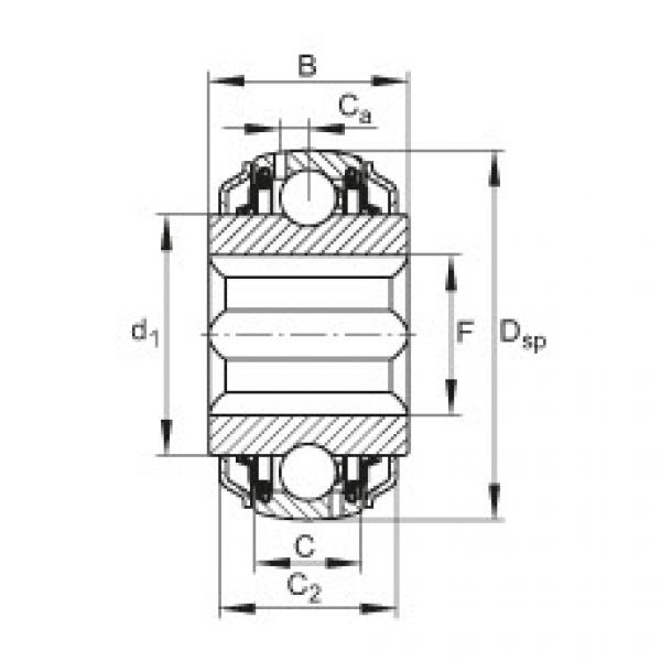 FAG Germany Self-aligning deep groove ball bearings - GVKE16-205-KRR-B-2C-AS2/V-AH01 #1 image