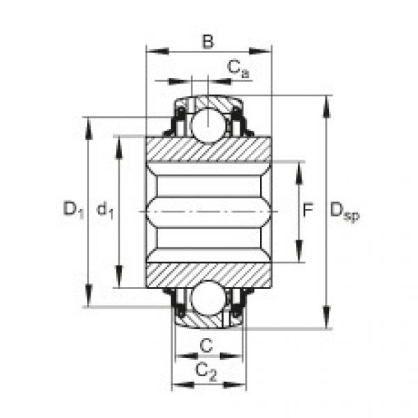FAG Germany Self-aligning deep groove ball bearings - GVKE16-205-KRR-B-AS2/V-AH01 #1 image