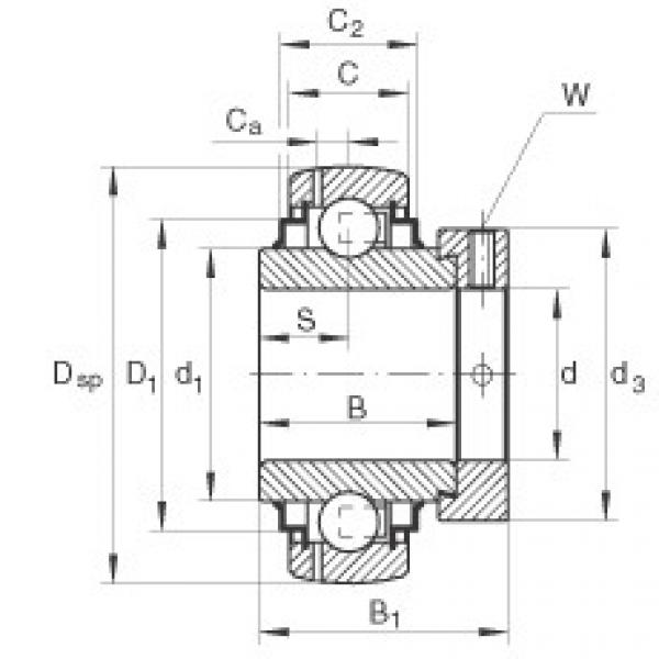 FAG Germany Radial insert ball bearings - GE20-XL-KRR-B-FA125 #1 image