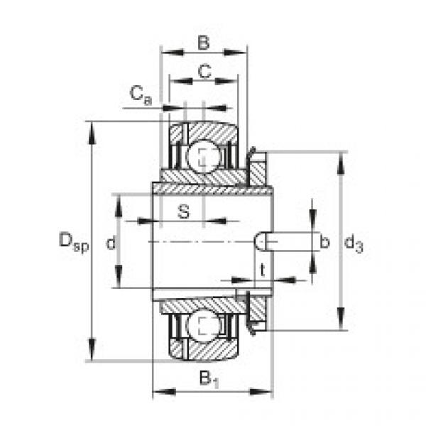 FAG Germany Radial insert ball bearings - GSH25-XL-2RSR-B #1 image
