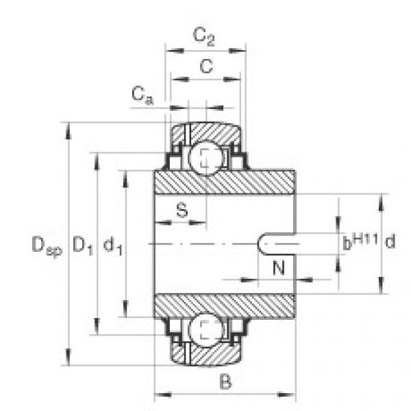 FAG Germany Radial insert ball bearings - GLE25-XL-KRR-B #1 image