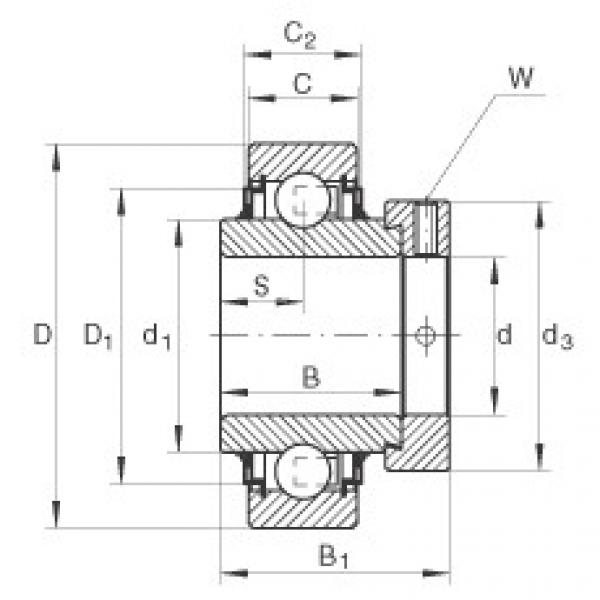 FAG Germany Radial insert ball bearings - E20-XL-KLL #1 image