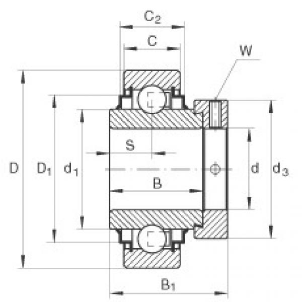 FAG Germany Radial insert ball bearings - E25-XL-KRR #1 image