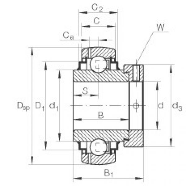 FAG Germany Radial insert ball bearings - E25-XL-KRR-B #1 image