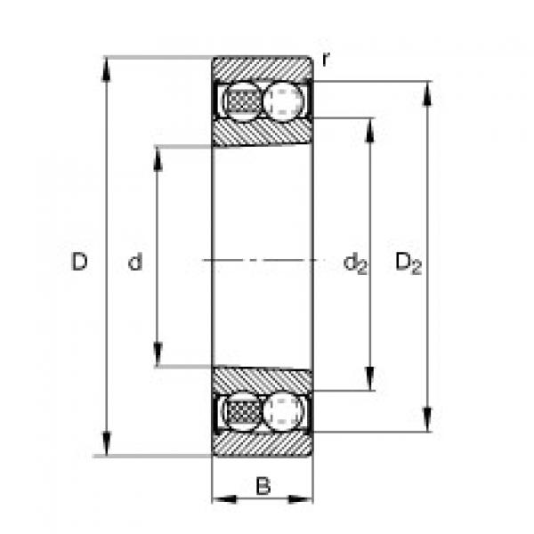 FAG Germany Self-aligning ball bearings - 2206-K-2RS-TVH-C3 #1 image