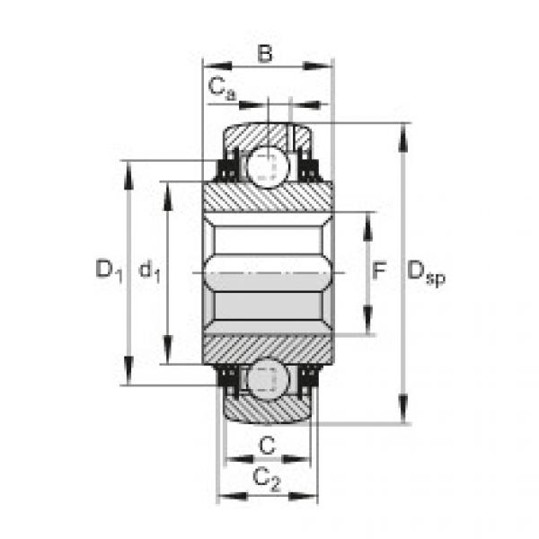 FAG Germany Self-aligning deep groove ball bearings - GVK102-208-KTT-B-AH10 #1 image