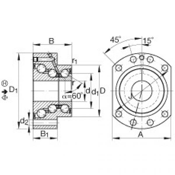 FAG Germany Angular contact ball bearing units - DKLFA30110-2RS #1 image