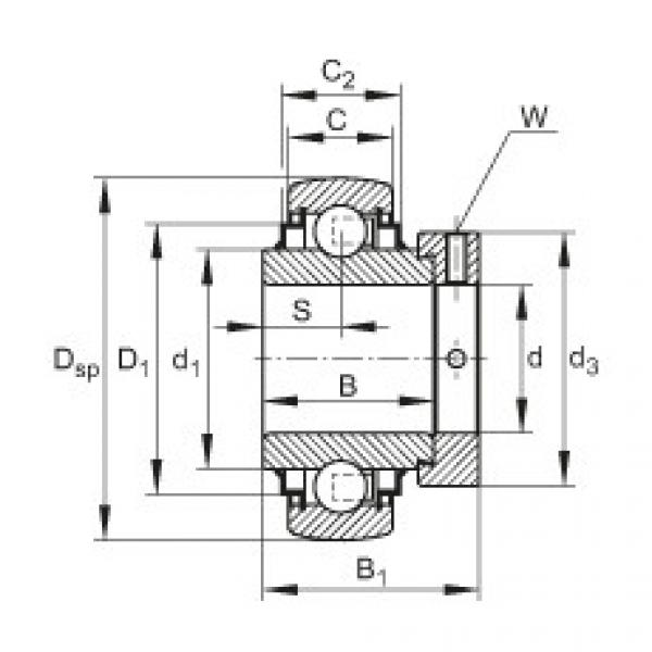 FAG Germany Radial insert ball bearings - NE50-XL-KRR-B #1 image