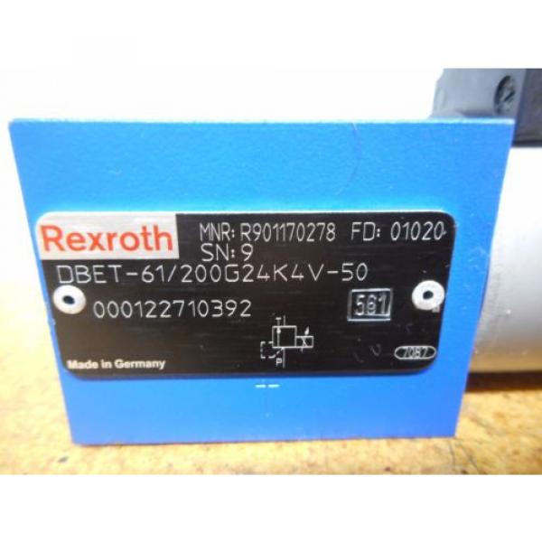 Rexroth DBET-61/200G24K4V-50 R901170278 Hydraulic Proportional Control Valve New #2 image