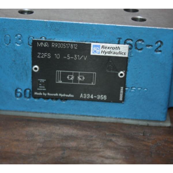 REXROTH HYDRAULICS R900517812 Z2FS 10-5-31V SANDWICH THROTTLE CHECK VALVE + R900 #7 image