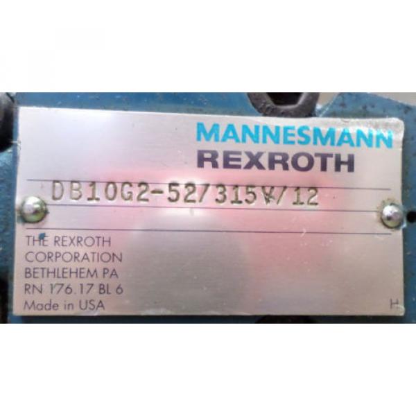 Mannesmann Rexroth DB10G2-52/315V/12 Hydraulic Pressure Relief Valve #3 image