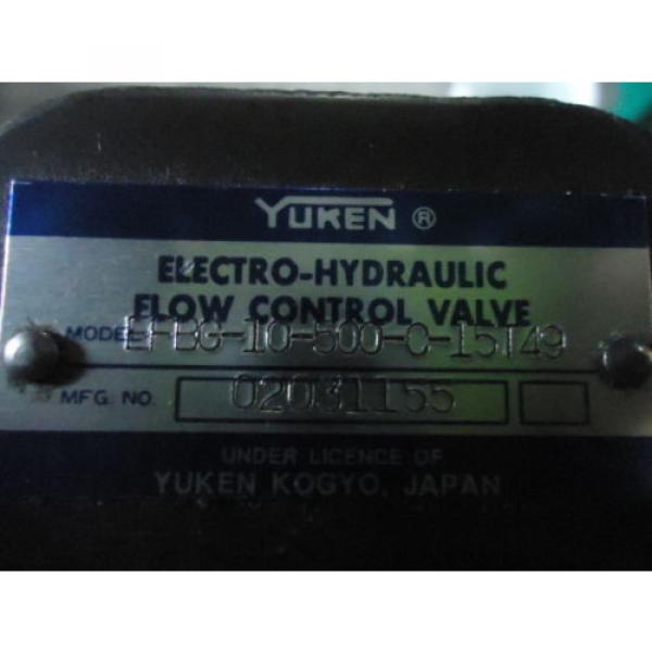 YUKEN, EFBG-10-500-C-15T49, ELECTRO-HYDRAULIC FLOW CONTROL VALVE #4 image