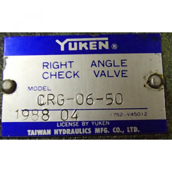 Yuken Right Angle Check Valve CRG-06-50 Hydraulic Pneumatic Air CRG0650 #6 image