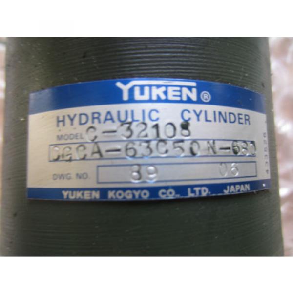 YUKEN HYDRAULIC CYLINDER C-32108 CGCA-63C50N-680 MATSUURA 1000 VCD #2 image