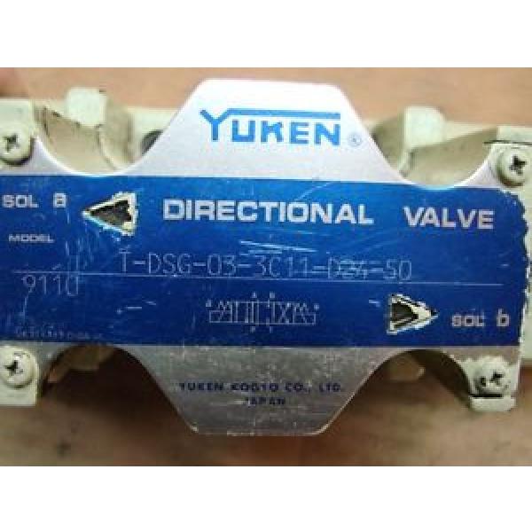 Yuken Directional Valve T-DSG-03-3C11-D24-50 Used #5370 #1 image