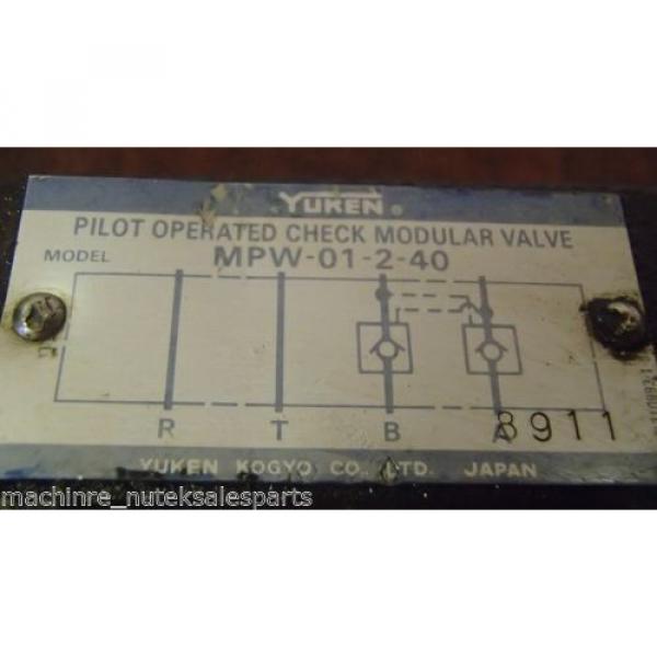 Yuken Pilot Operated Check Modular Valve MPW-01-2-40 _ MPW01240 #3 image