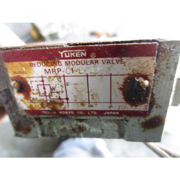 YUKEN MRP-01-B-3010 REDUCING MODULAR VALVE MRP013010 NAKAMURA TMC-2 CNC LATHE #2 image