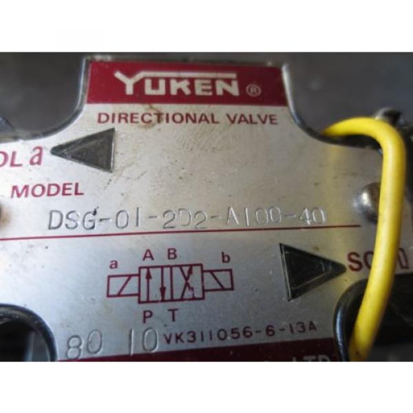 YUKEN DSG-01-2D2-A100-40 DIRECTIONAL SOLENOID &amp; REDUCING VALVE MRP-01-B-3010 CNC #3 image