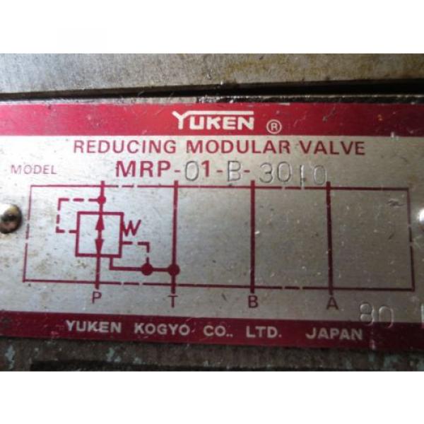 YUKEN DSG-01-2D2-A100-40 DIRECTIONAL SOLENOID &amp; REDUCING VALVE MRP-01-B-3010 CNC #6 image