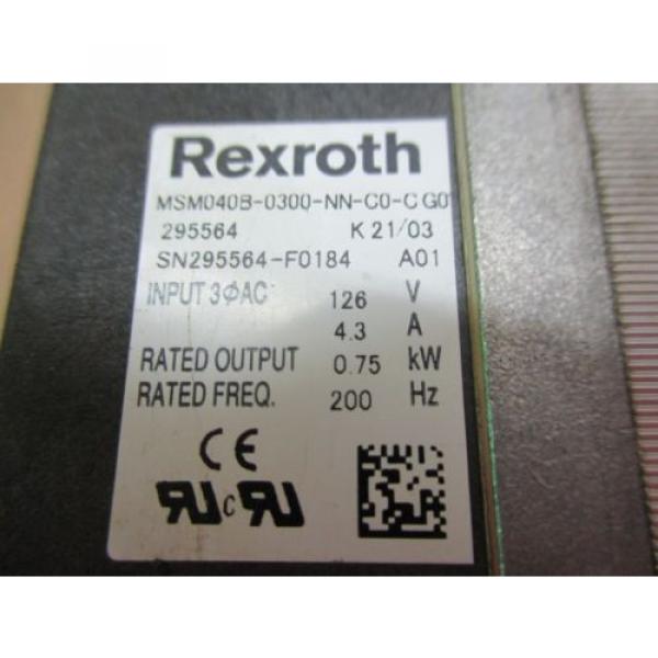 REXROTH SERVO MOTOR #5151246T MODEL:MSM040B-0300-NN-CO-CG0295564 K21/03 USED #9 image