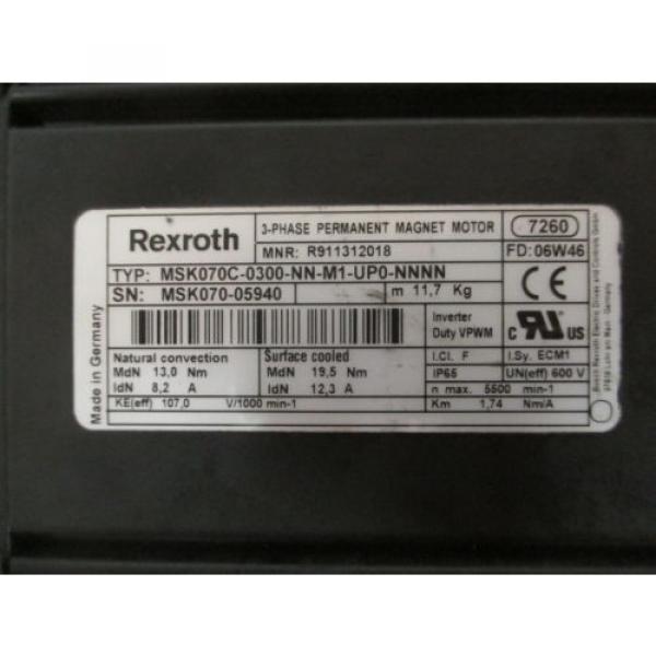 Bosch Rexroth Three Phase Permanent Magnet Motor - R911312018 #4 image