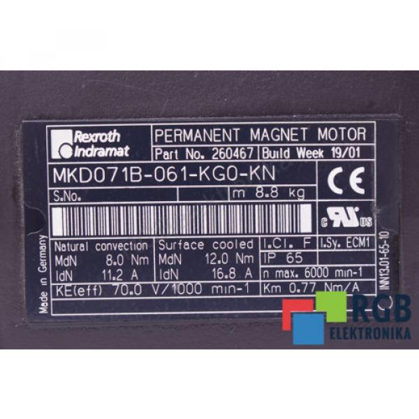 FRONT COVER FOR MOTOR MKD071B-061-KG0-KN REXROTH INDRAMAT ID21776 #4 image