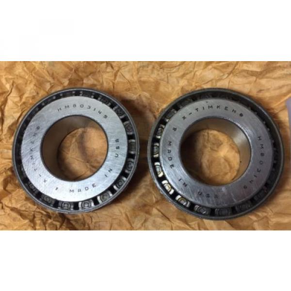 Pair (2) of  TAPERED ROLLER BEARINGS Part # HM803145 New/Old Stock #1 image