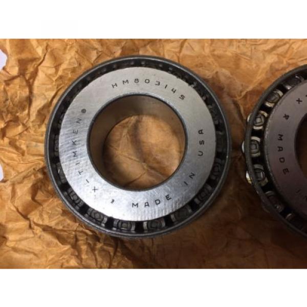 Pair (2) of  TAPERED ROLLER BEARINGS Part # HM803145 New/Old Stock #3 image
