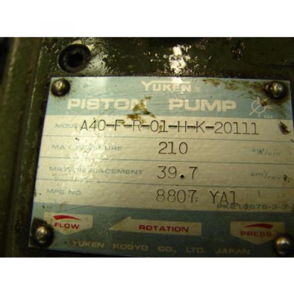YUKEN Hydraulic piston pump A40-F-R-01-H-K-20111 #4 image