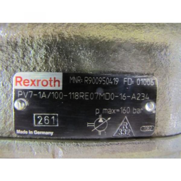 REXROTH PV7-1A/100-118RE07MD0-16-A234 R900950419 VARIABLE VANE HYDRAULIC PUMP #2 image