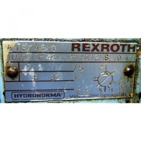 REXROTH 1PV2V3-42/25RA12MS 40 A1, HYDRAULIC VANE PUMP, 40 BAR, 1450 RPM #5 image