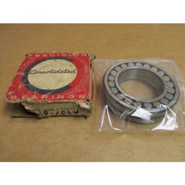 NIB CONSOLIDATED FAG 22216C3W33 SPHERICAL ROLLER BEARING 22216S C3 80x140x33 mm #1 image