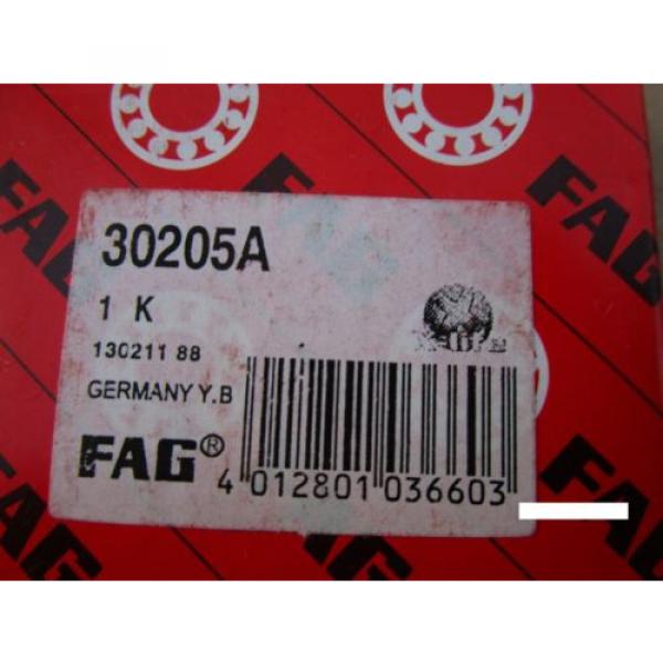 Fag 30205A Tapered Roller Bearing Cone &amp; Cup Set(=2 SKF, NSK ,SNR,KOYO) #2 image