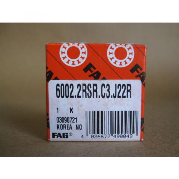 FAG 6002-2RS-C3 J22R Single Row Ball Bearing Double Sealed #4 image